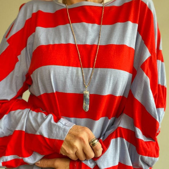 Women's Stripped top red and blue size medium - Picture 6 of 6